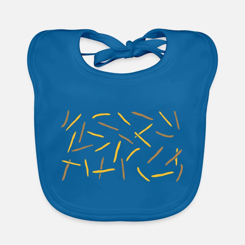Rain Pattern French Fries Organic Baby Bibs