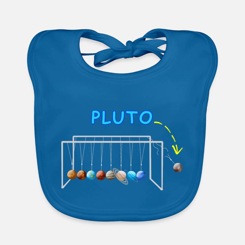 Never Forget Pluto Lustiges Planet Pluto Baby Bio-Lätzchen
