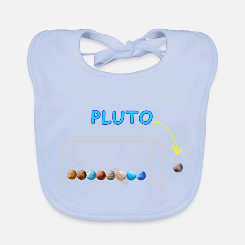 Never Forget Pluto Lustiges Planet Pluto Baby Bio-Lätzchen