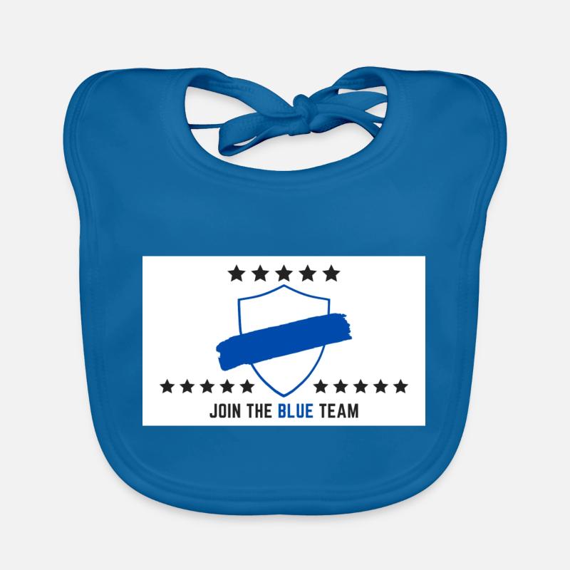 JOIN THE BLUE TEAM // WHITE VERSION Baby Bio-Lätzchen
