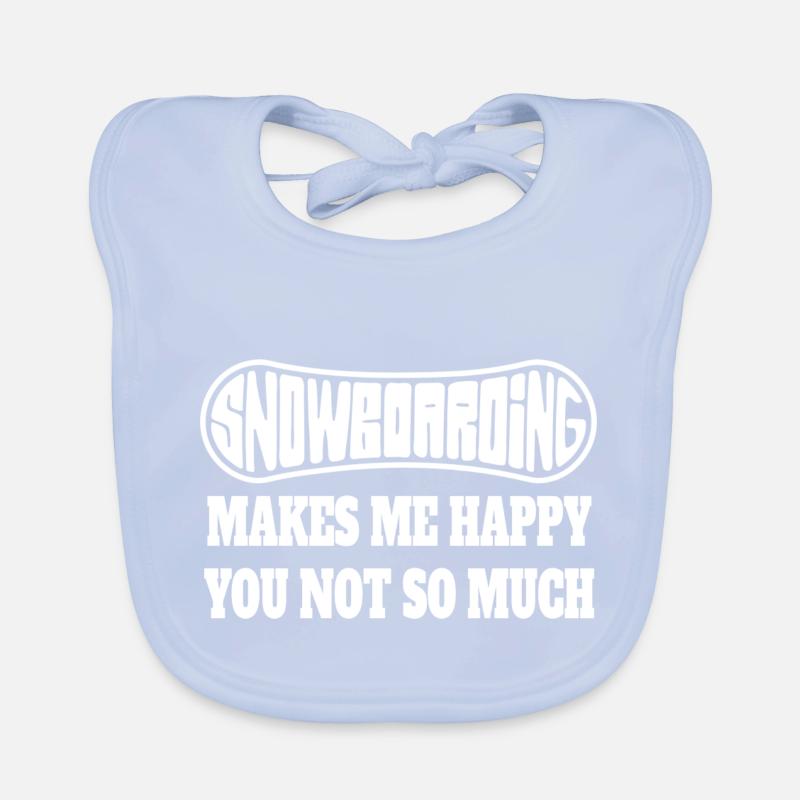 Snowboard Snowboardfahrer Wintersport Spruch Baby Bio-Lätzchen