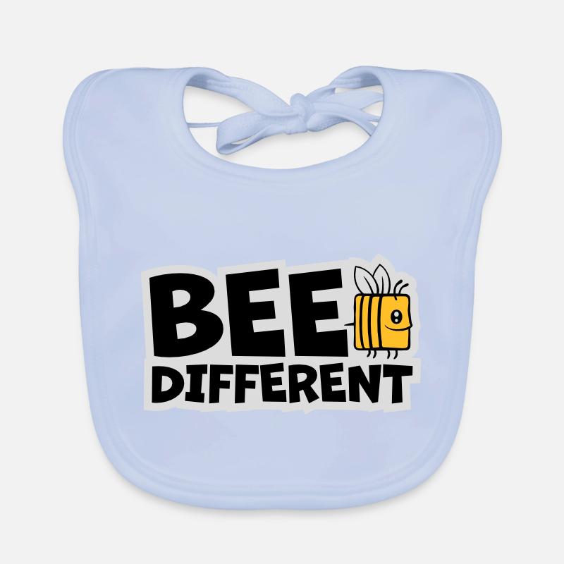 bee different saying quote Organic Baby Bibs
