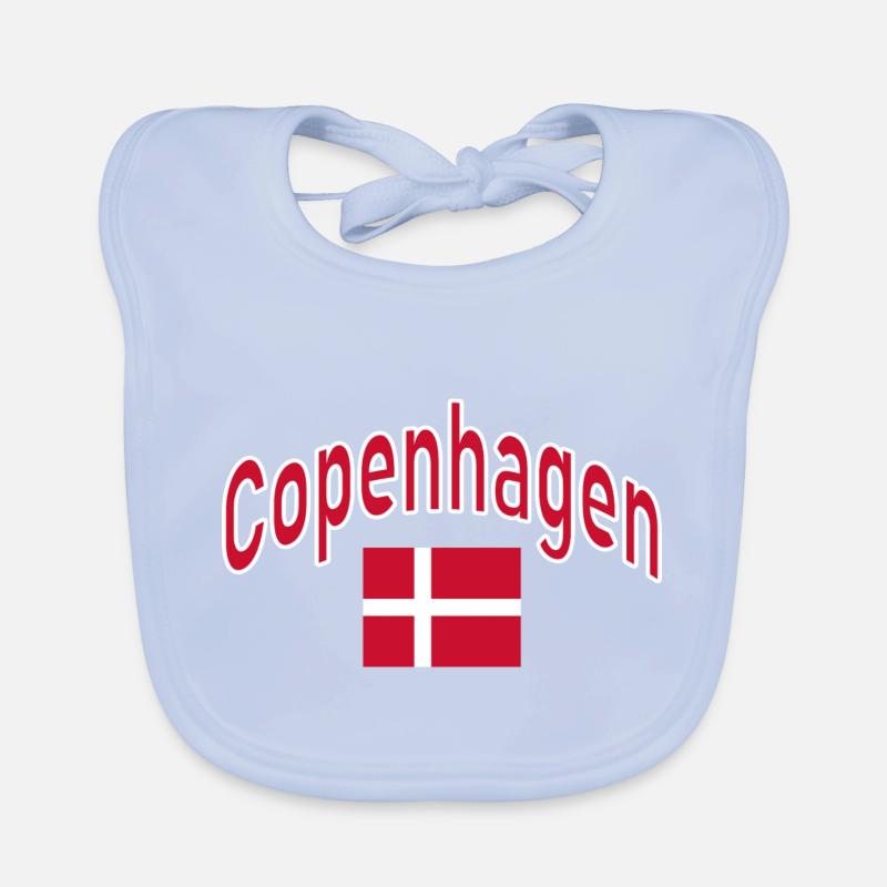 Copenhague Danemark drapeau Bavoir bio Bébé
