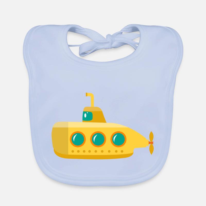 Gelbes U-Boot Baby Bio-Lätzchen