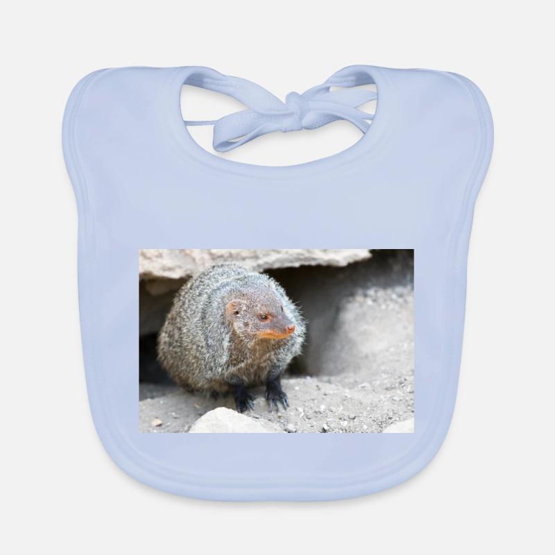 Gebänderte Manguste oder Zebramanguste Baby Bio-Lätzchen