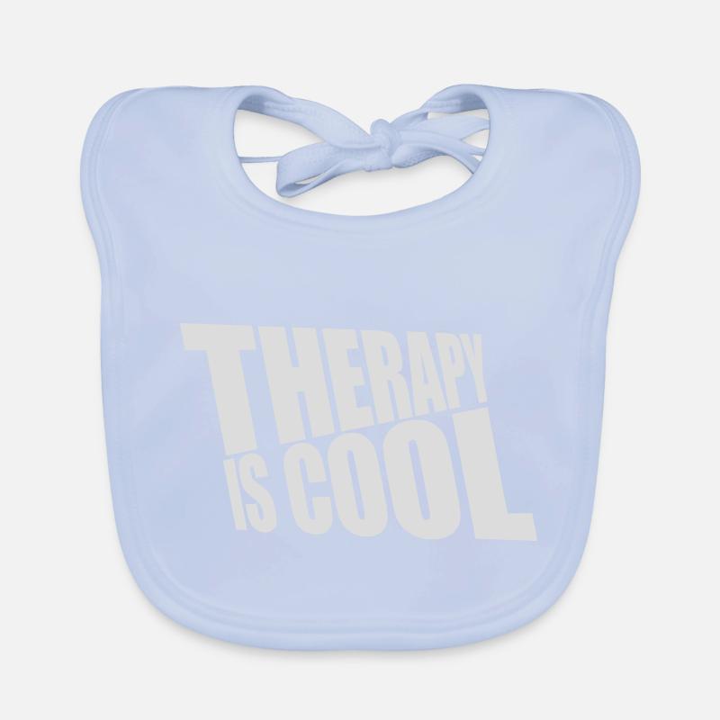 therapy is cool Quote Organic Baby Bibs