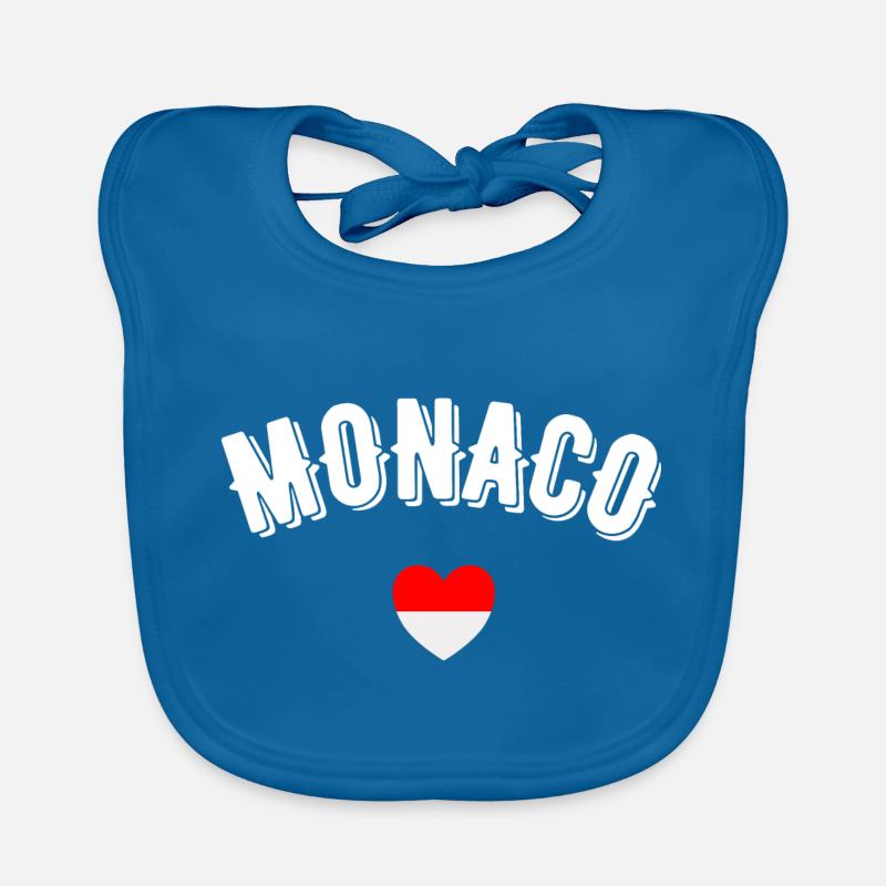 Monaco - Bavoir bio Bébé - bleu paon
