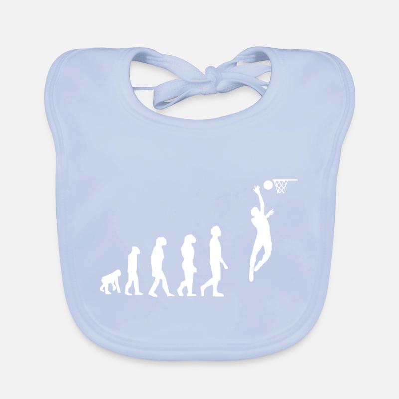 Basketball evolution Organic Baby Bibs
