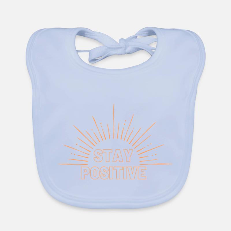 Restez positif en orange Bavoir bio Bébé