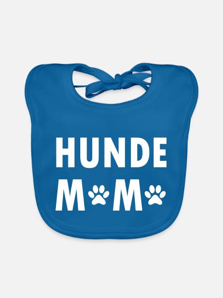 Dog Hund - Baby Bio-Lätzchen - Pfauenblau