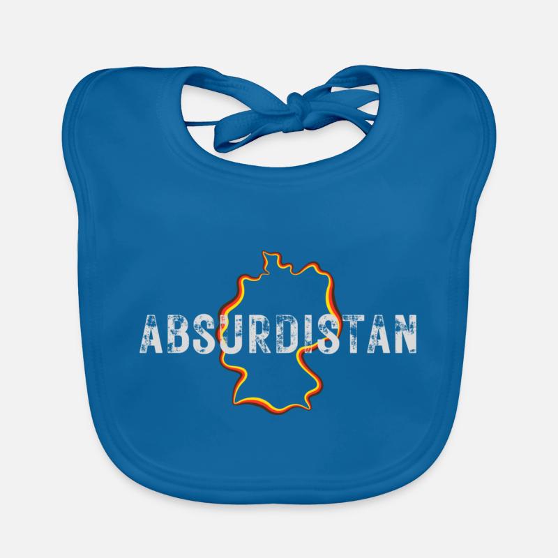 Absurdistan - Baby Bio-Lätzchen - Pfauenblau