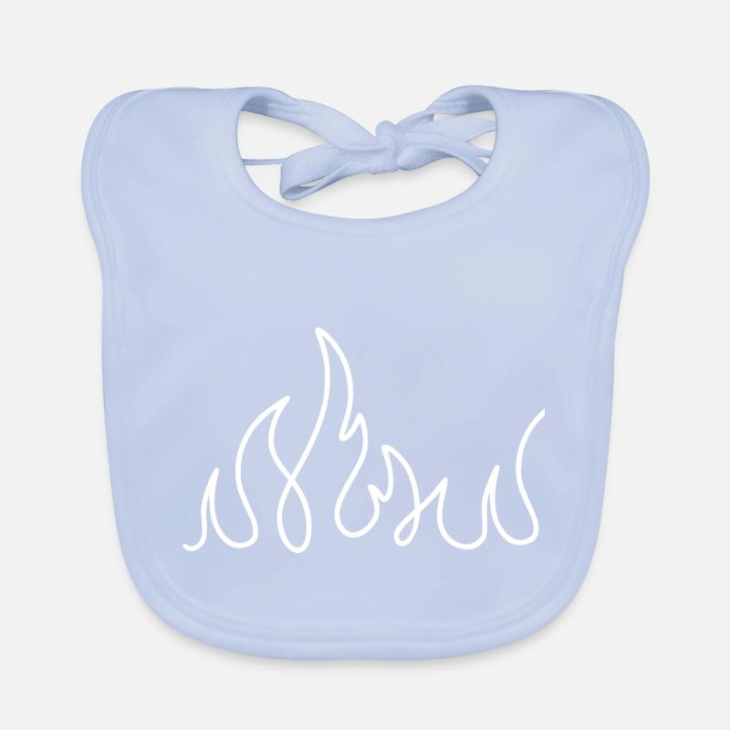 Feu illustration Bavoir bio Bébé