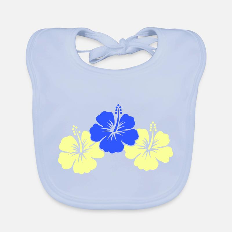Fleurs d’hibiscus Bavoir bio Bébé