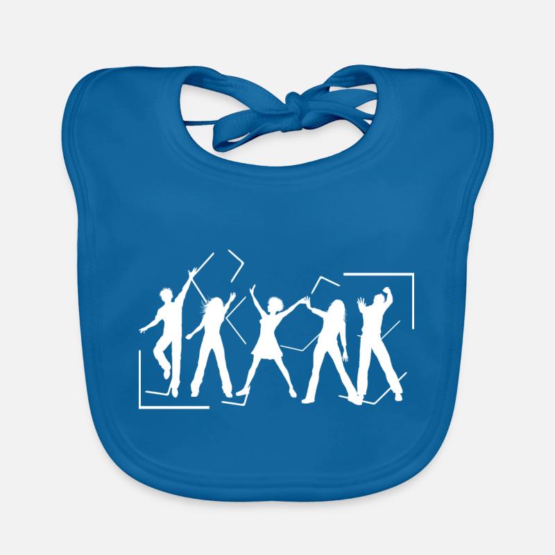 Danse Musique de danse - Bavoir bio Bébé - bleu paon