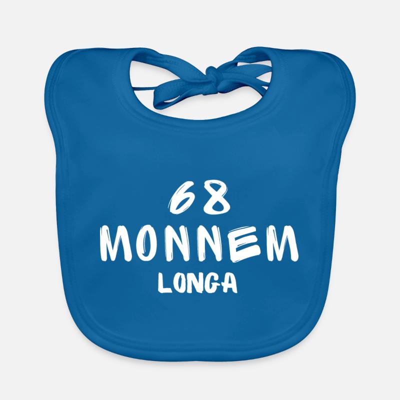 68 Monnem longa - Baby Bio-Lätzchen - Pfauenblau