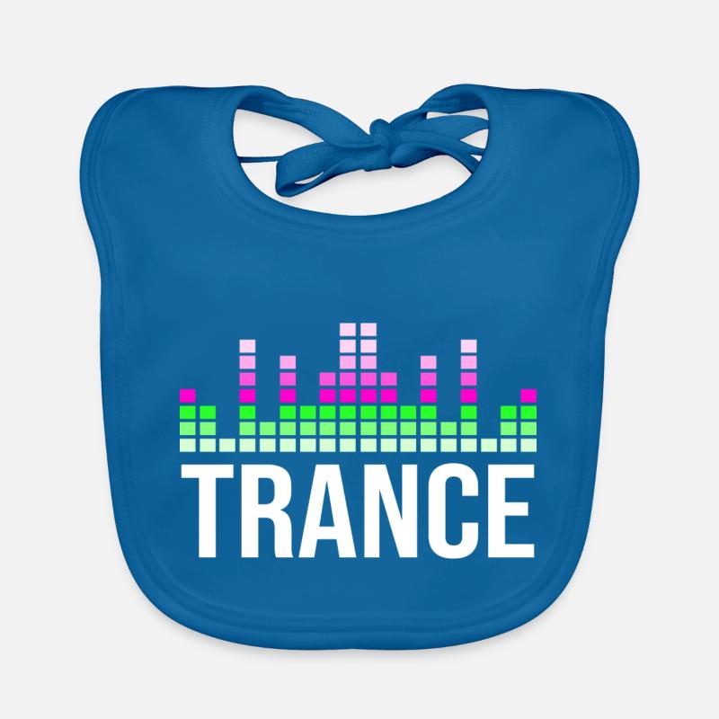 Musique de transe - Bavoir bio Bébé - bleu paon