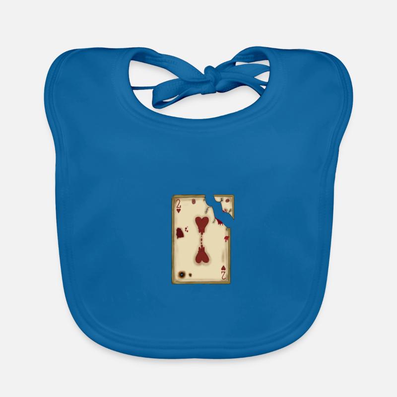 Carte déchirée - Bavoir bio Bébé - bleu paon
