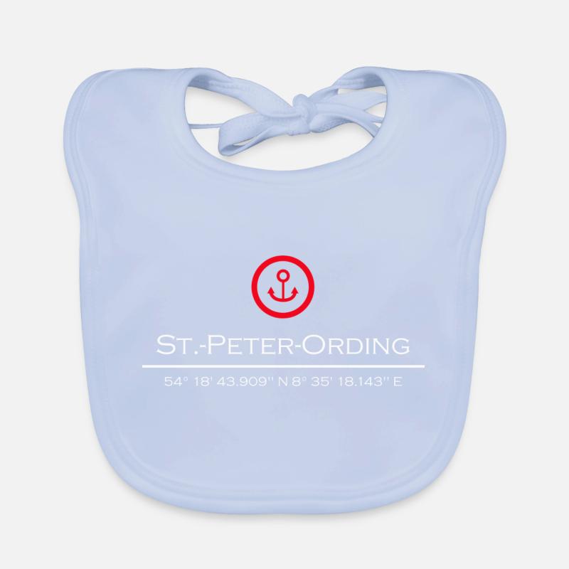 St. Peter Ording roter Anker Baby Bio-Lätzchen