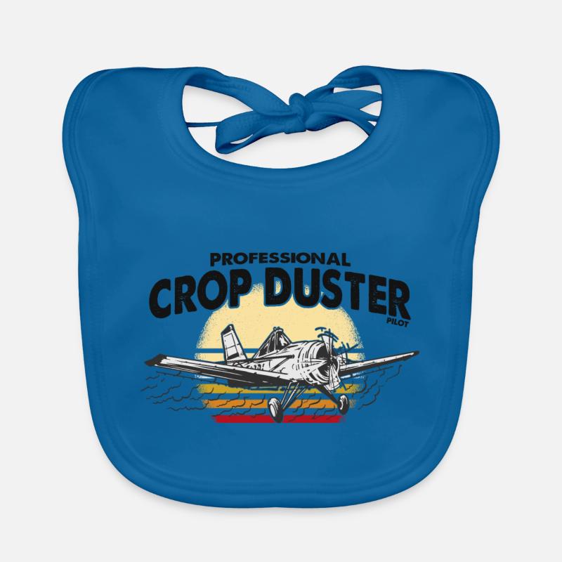 Professional Crop Duster Pilot, Aerial Organic Baby Bibs