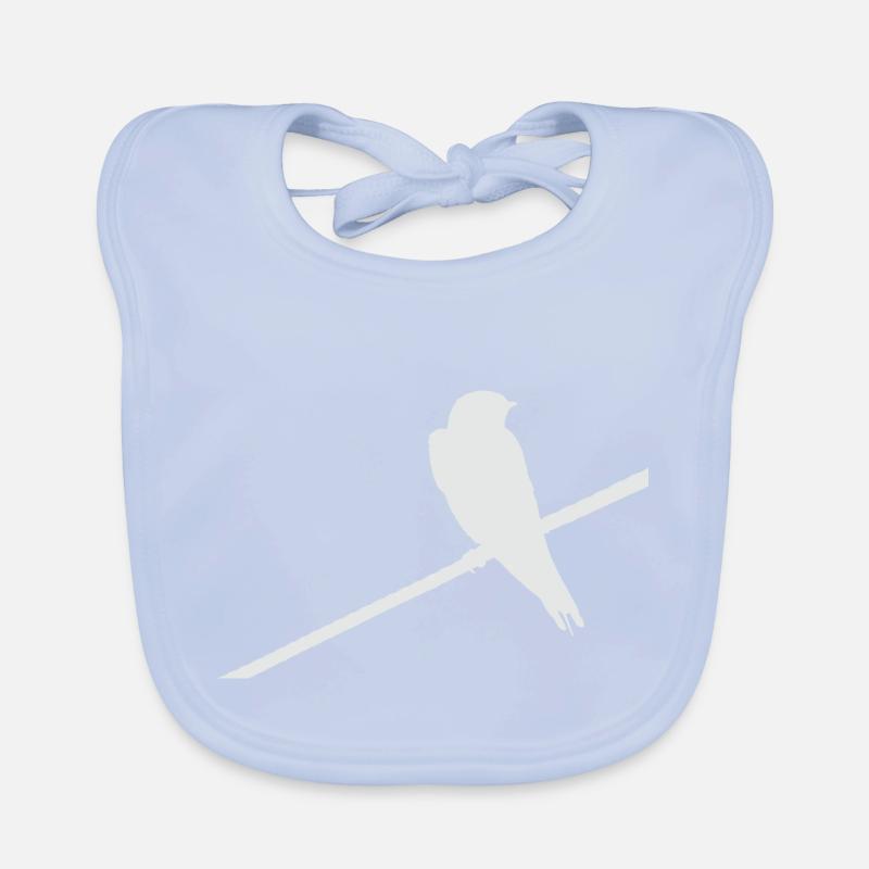 Schwalbe sur câble blanc Bavoir bio Bébé