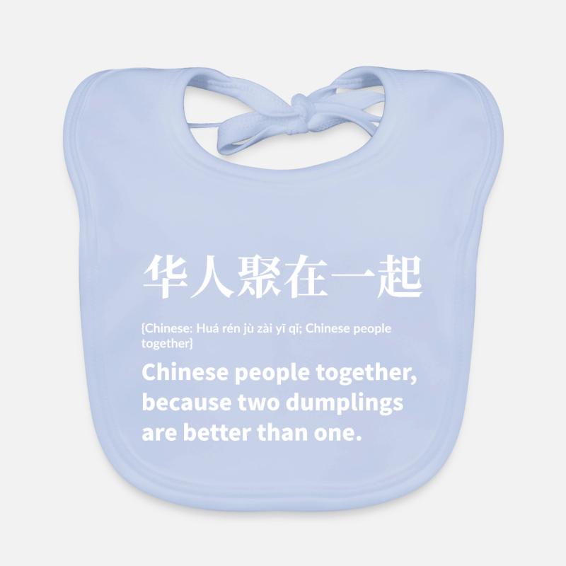 Nourriture Chinois Dicton Relation Bavoir bio Bébé