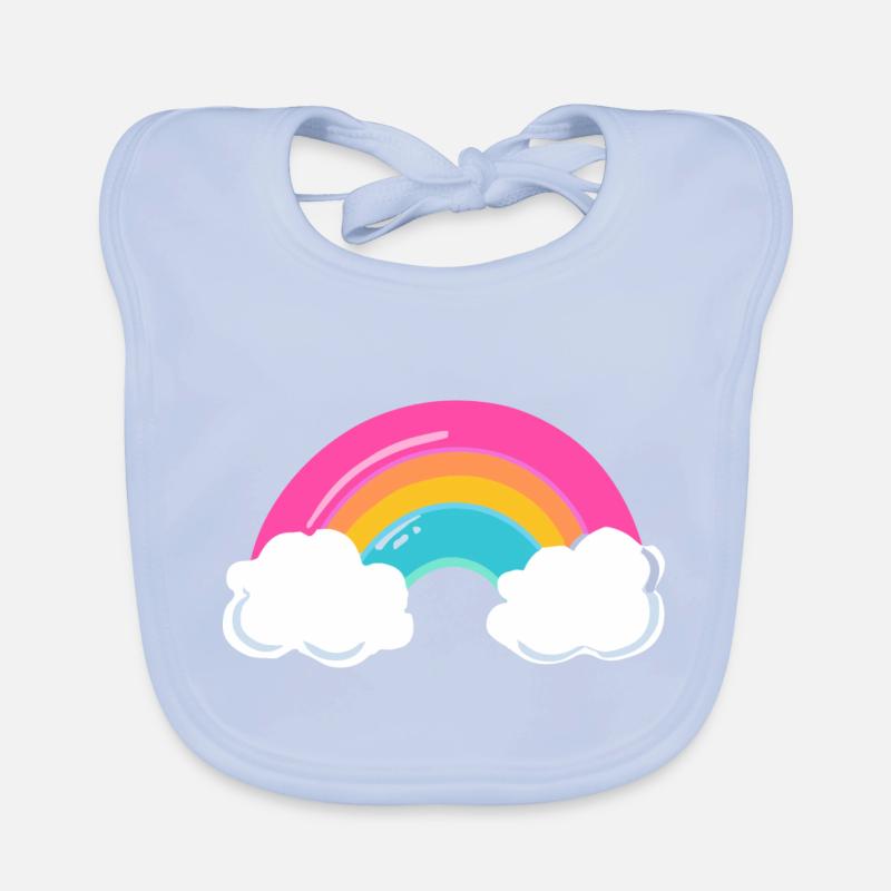 Cute Cloudy Rainbow Organic Baby Bibs