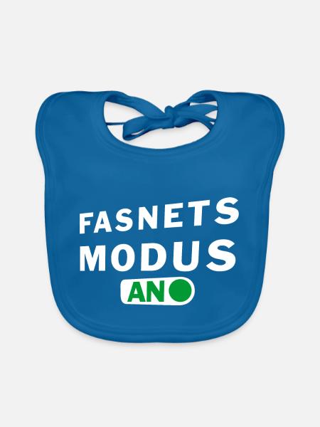fasnetsmodus weiss - Baby Bio-Lätzchen - Pfauenblau