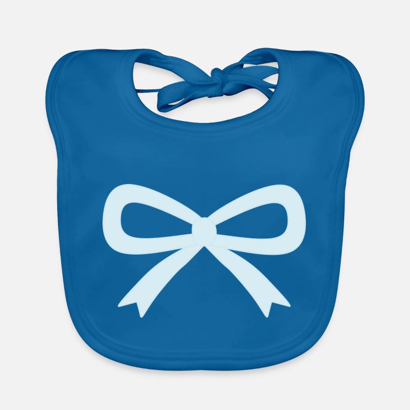 Light Blue Bow Organic Baby Bibs