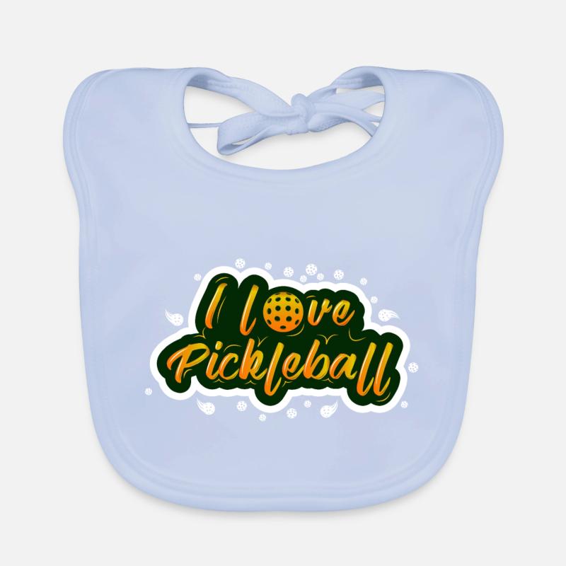 I love pickleball Organic Baby Bibs