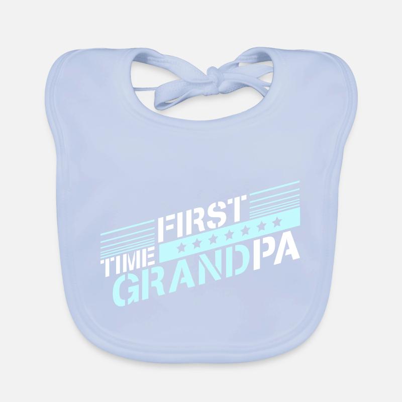 First Time Grandpa Bester Opa Großvater Liebe Opi Baby Bio-Lätzchen