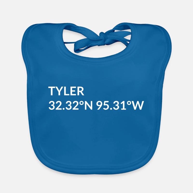 Tyler, Texas, USA Coordinates Organic Baby Bibs