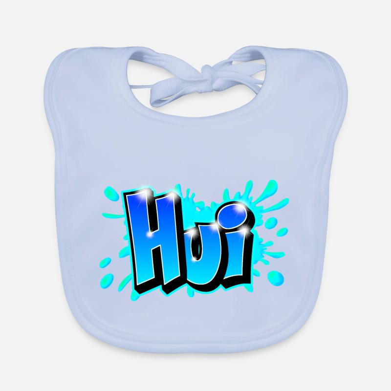Graffiti "Hui" imprimable sur tout support ! Bavoir bio Bébé