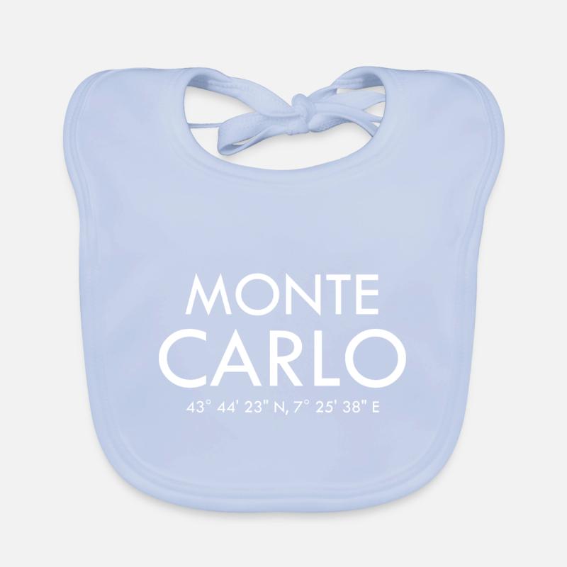 Monte Carlo Monaco Coordinates Latitude Longitude Baby Bio-Lätzchen