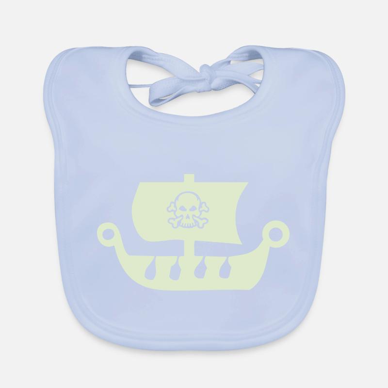 pirate ship Organic Baby Bibs