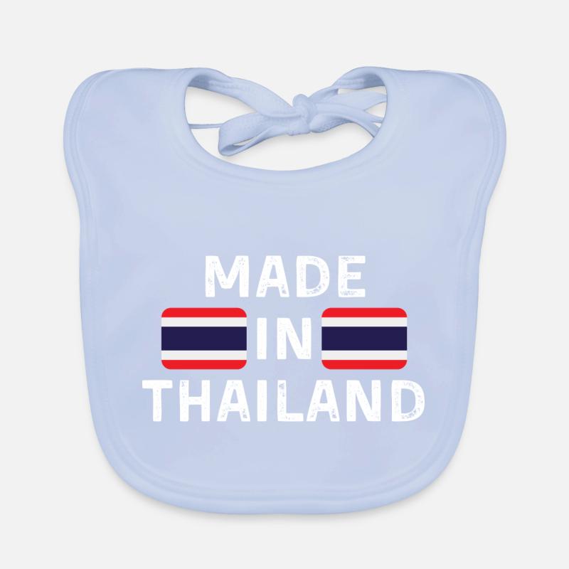 Made in Thailand - Thail Flagge Baby Bio-Lätzchen
