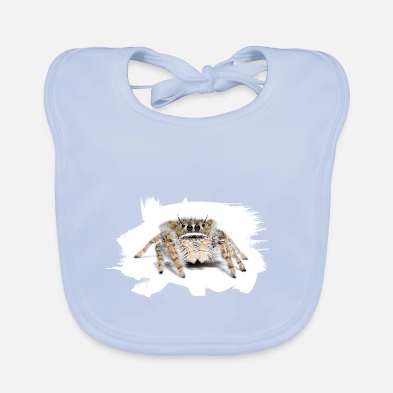 Phidippus texanus jumping spider, spring spinne. Baby Bio-Lätzchen