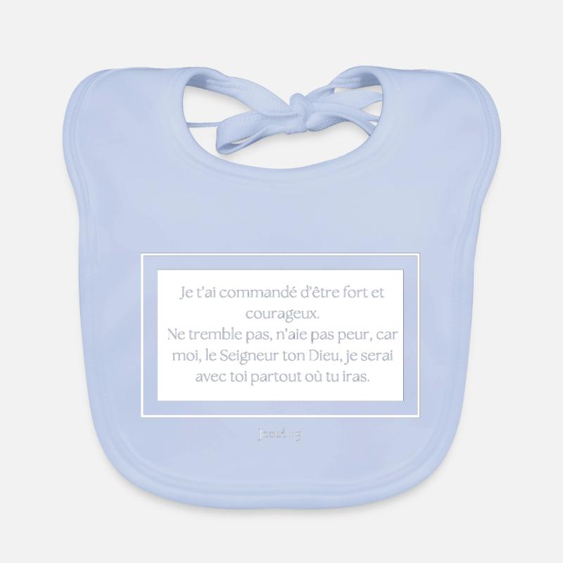Josué 1.9 Bavoir bio Bébé