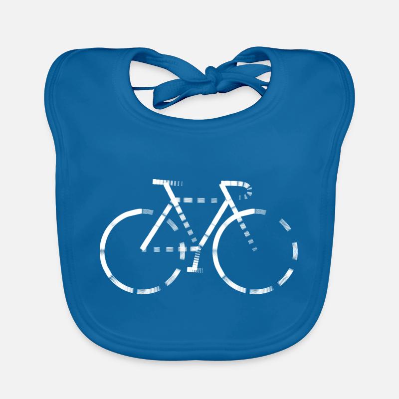 Vélo discontinu - Bavoir bio Bébé - bleu paon
