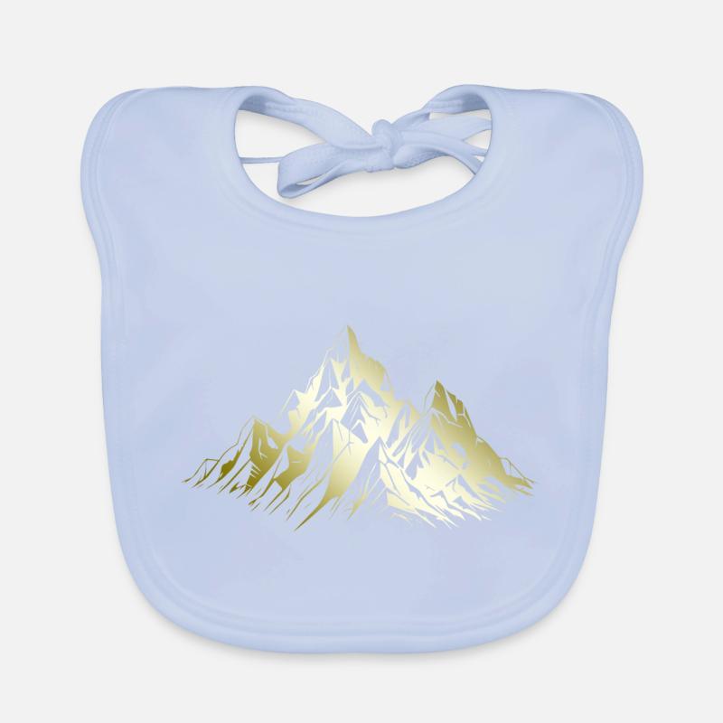 Mountains Alps Mountains Organic Baby Bibs