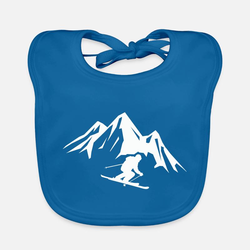 Ski Mountains Organic Baby Bibs