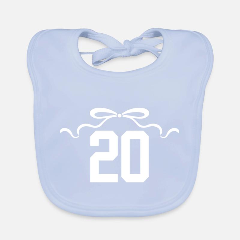 Numéro 20 noeud - 20e anniversaire Bavoir bio Bébé