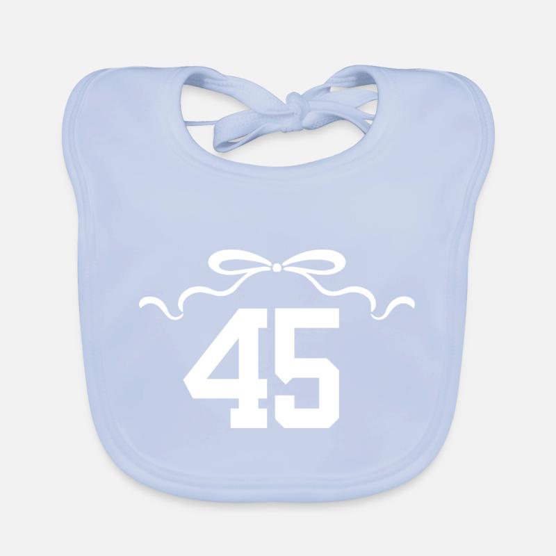 Numéro 45 noeud - 45e anniversaire Bavoir bio Bébé