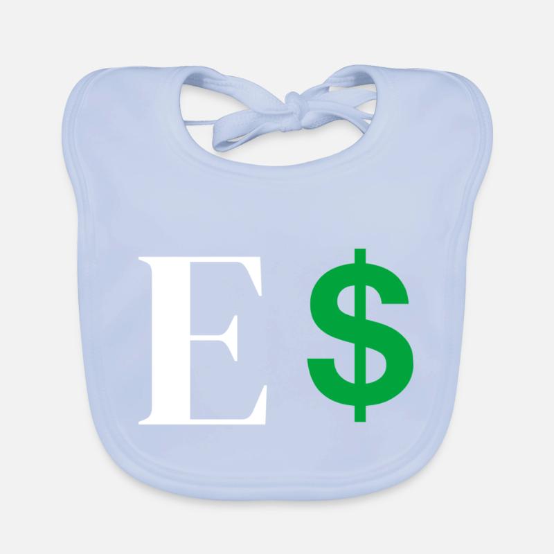 Lettre e dollar Bavoir bio Bébé
