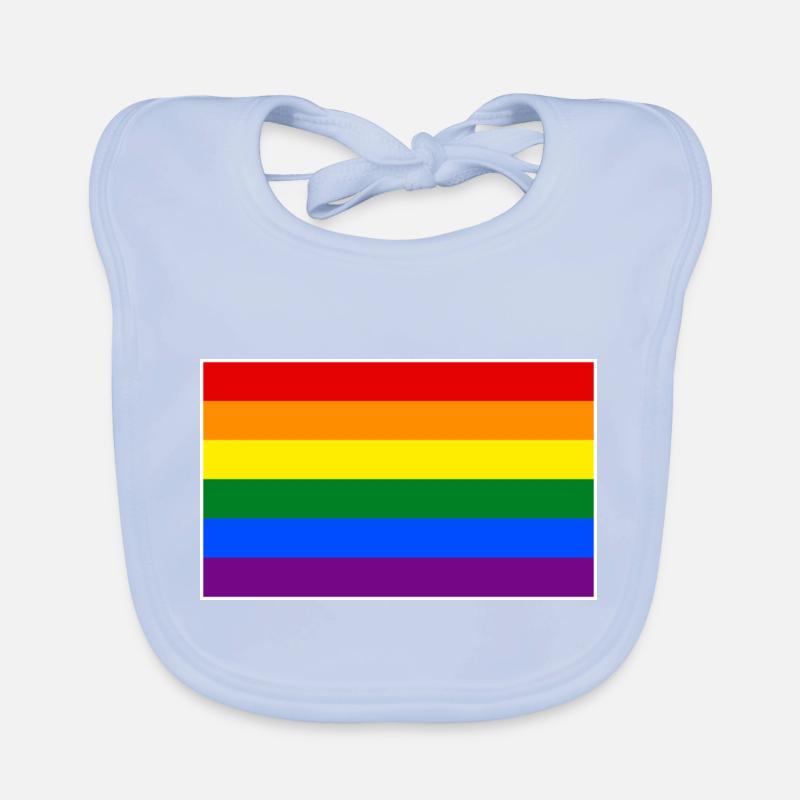 Drapeau arc-en-ciel Bavoir bio Bébé