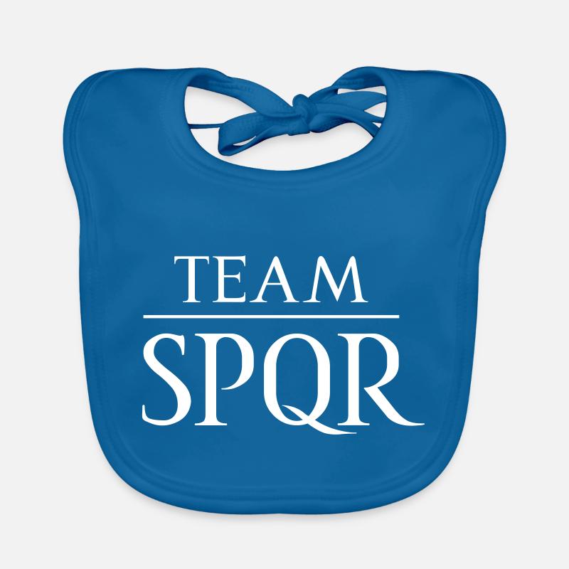 Team SPQR Logo Vector Bright Organic Baby Bibs