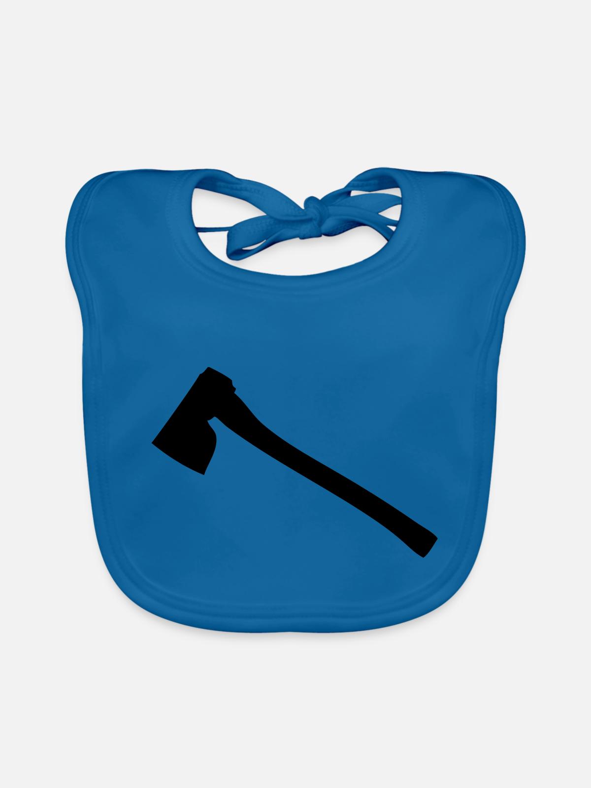 AXT - Baby Bio-Lätzchen - Pfauenblau - Vorne