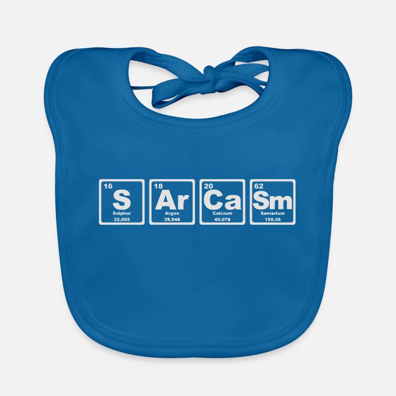 SARKASMUS PERIODENSYSTEM - Baby Bio-Lätzchen - Pfauenblau