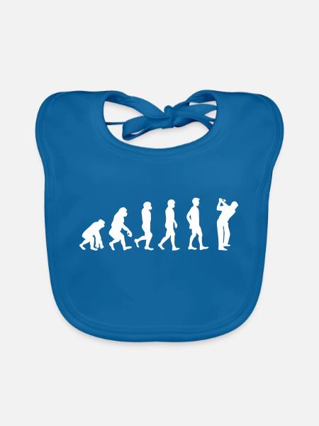 Evolution Golf - Bavoir bio Bébé - bleu paon