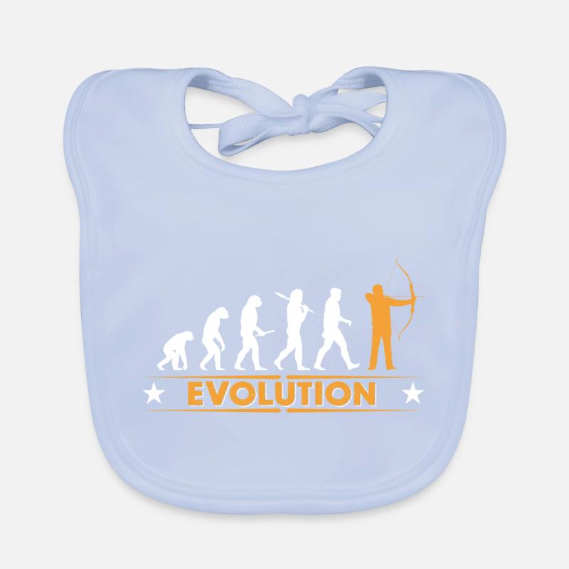 Bogenschiessen Evolution - orange/weiss Baby Bio-Lätzchen