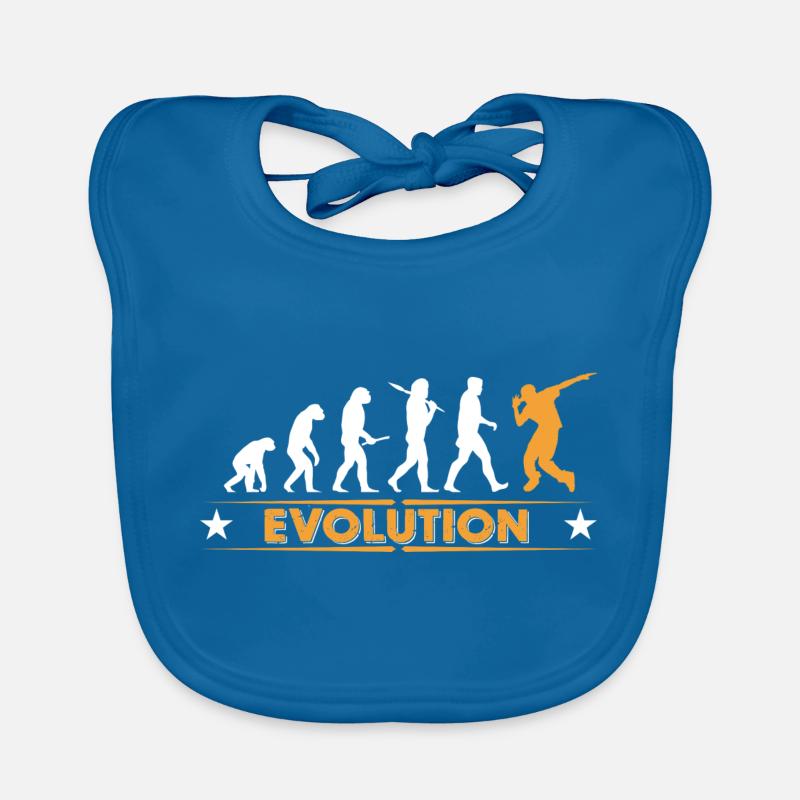 Hip hop break dance evolution - orange/blanc Bavoir bio Bébé